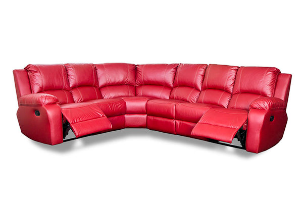 6 Seater 2 Action Lorenzo Corner Lounge Suite - 2 Recliners