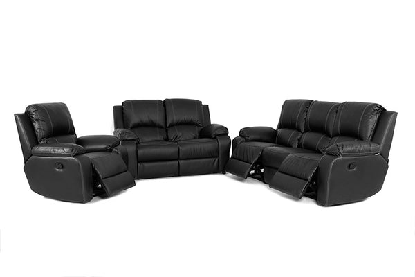 3 piece 3 Action Lorenzo Lounge Suite - 3 Recliners