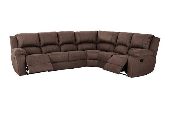 6 Seater 2 Action Lorenzo Corner Lounge Suite - 2 Recliners