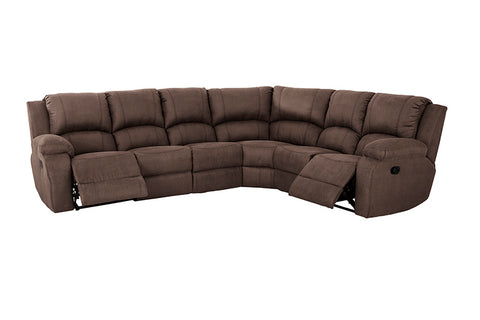 6 Seater 2 Action Lorenzo Corner Lounge Suite - 2 Recliners