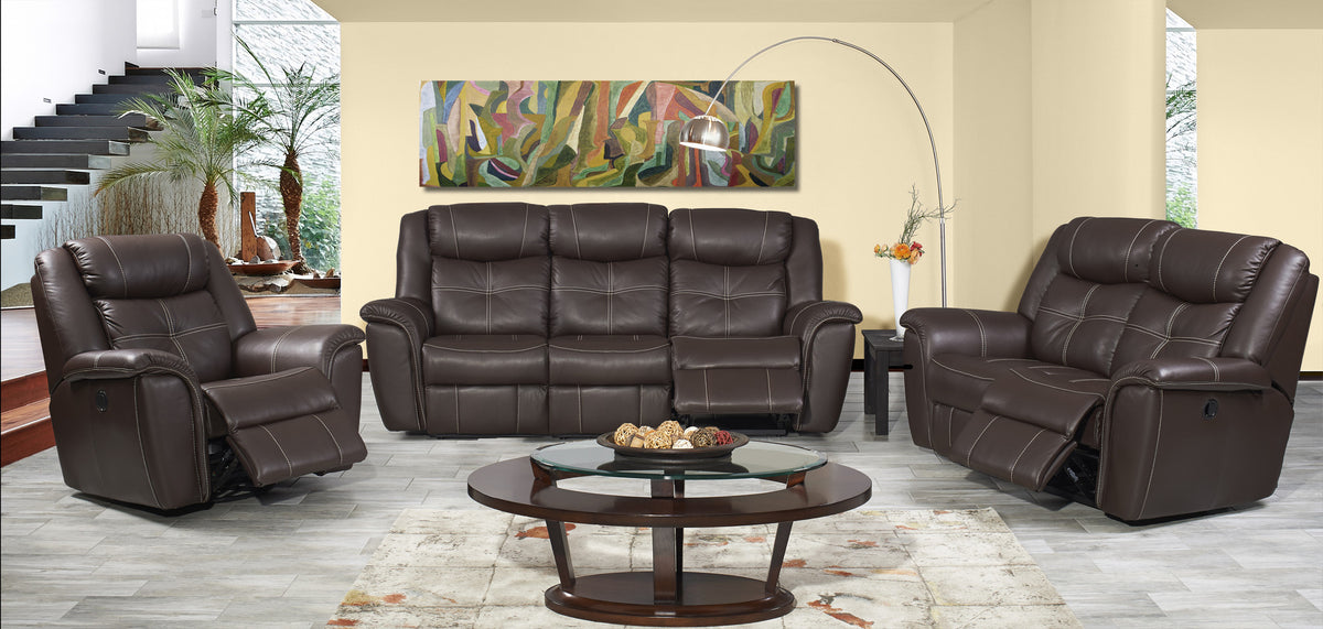 Leather recliner lounge suite new arrivals