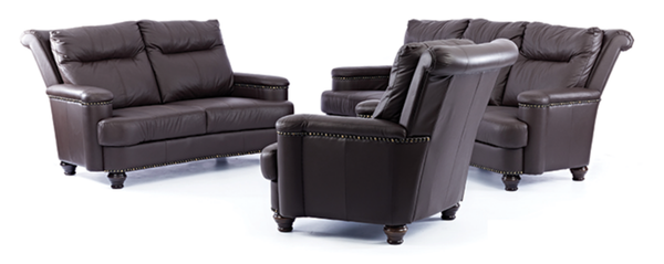 3 Piece Diplomat lounge Suite - FULL LEATHER ONLY