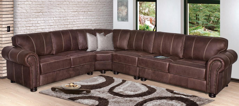4 Piece Musina Corner Lounge Suite - FULL LEATHER ONLY