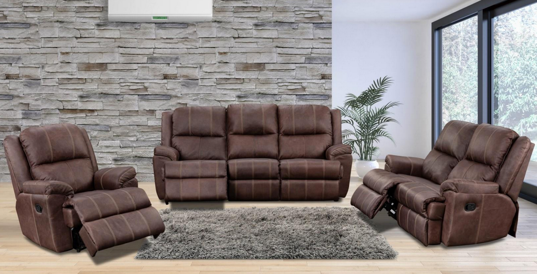 3 Piece 5 Action Twala Lounge Suite - FULL Leather ONLY
