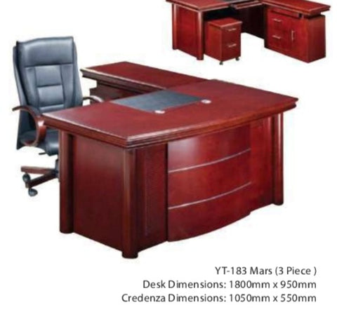 Mars L-shape 3pce Executive Desk