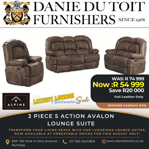 3 Piece 5 Action Avalon Lounge Suite