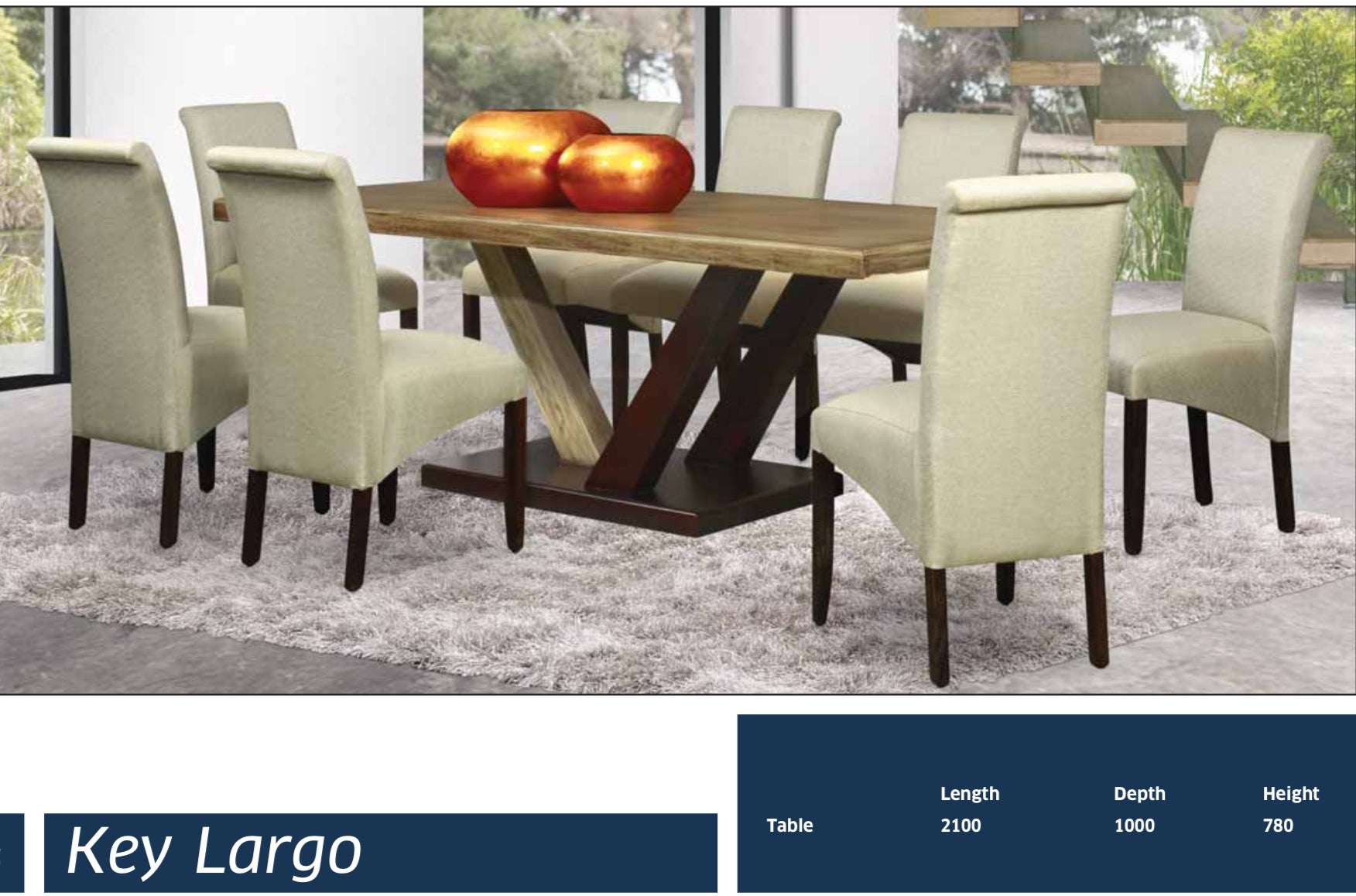 9 Piece Key Largo Dining set