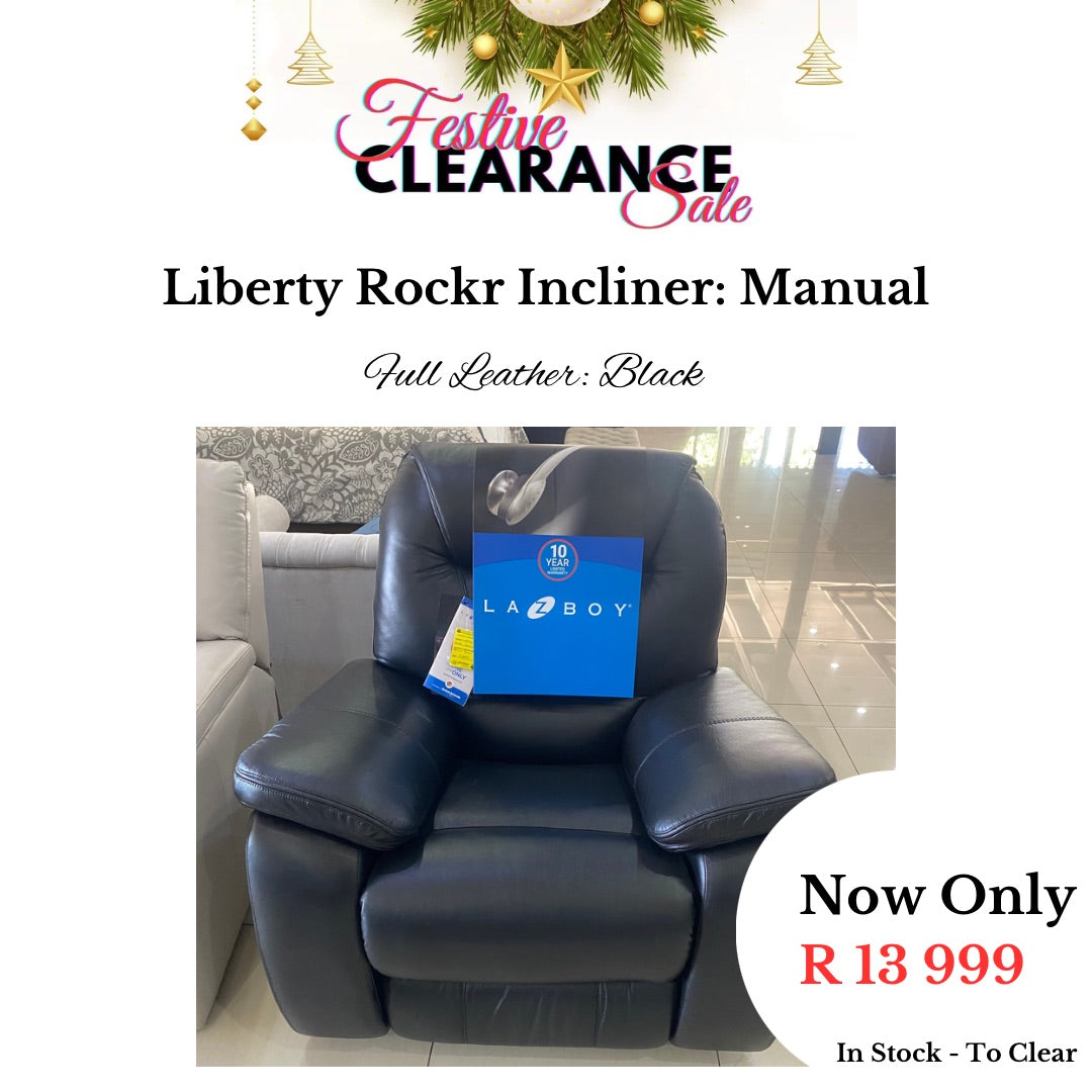 Festive Sale: Liberty Rocker Recliner - Full Leather