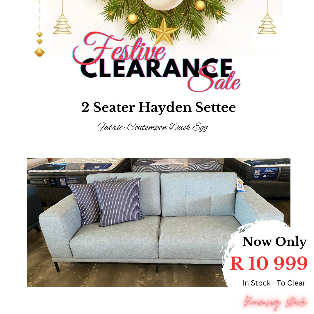 Festive Sale: 2 Seater Hayden Settee - Fabric