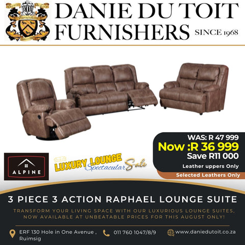 3 Piece 3 Action Raphael Lounge Suite