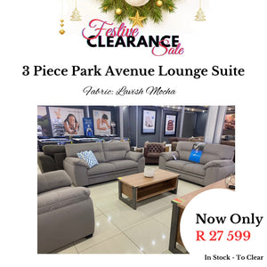 Festive Sale: 3 Piece Park Avenue Lounge Suite - Fabric