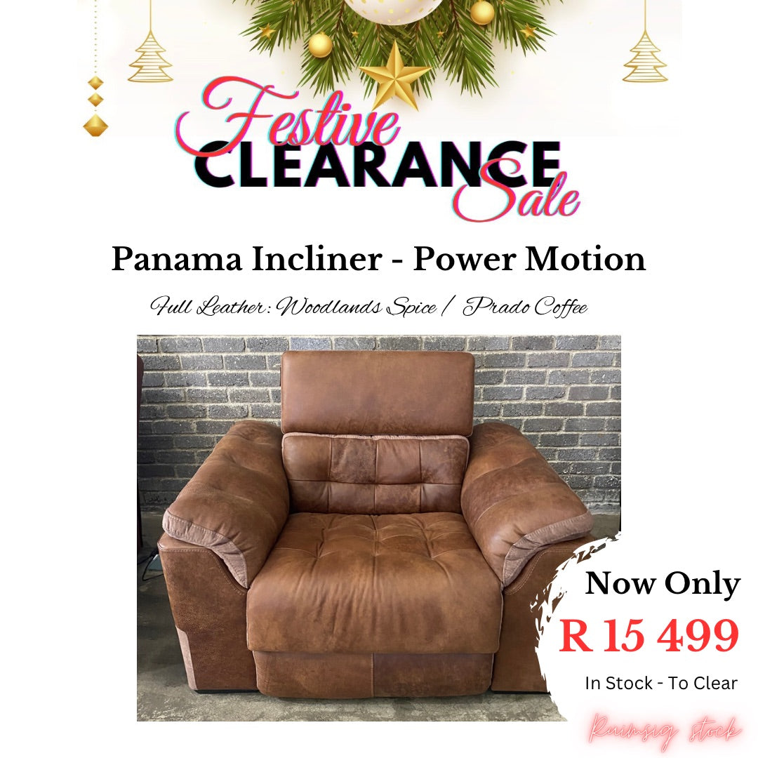 Festive Sale: Panama Power Incliner - Leather/Fabric