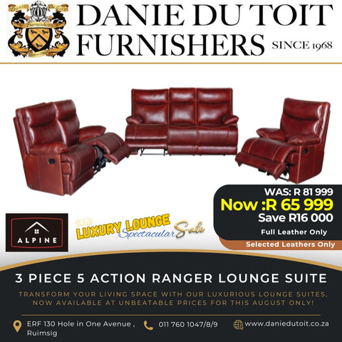 3 Piece 5 Action Ranger Lounge suite