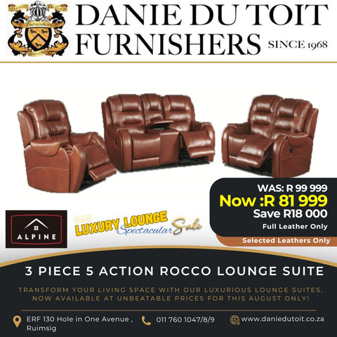 3 Piece 5 Action Rocco Lounge Suite