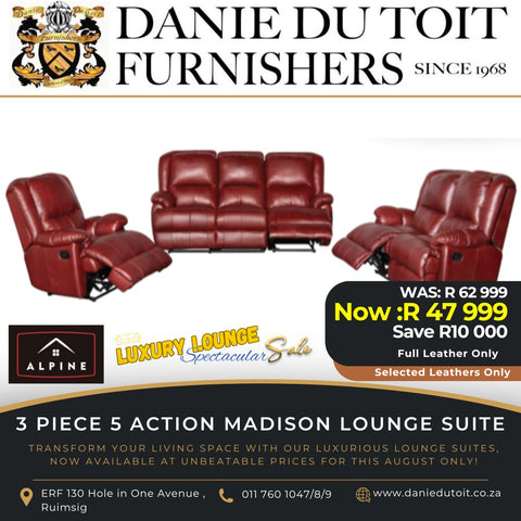3 Piece 5 Action Madison Lounge Suite