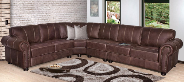 4 Piece Musina Corner Lounge Suite - FULL LEATHER ONLY – Danie Du