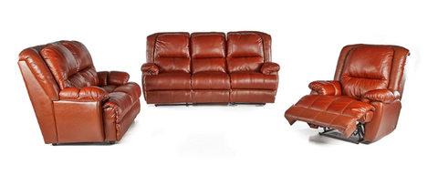 3 Piece 3 Action Raphael Lounge Suite - LEATHER UPPERS ONLY