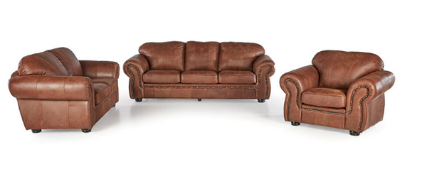3 Piece Asara Lounge Suite - FULL LEATHER ONLY
