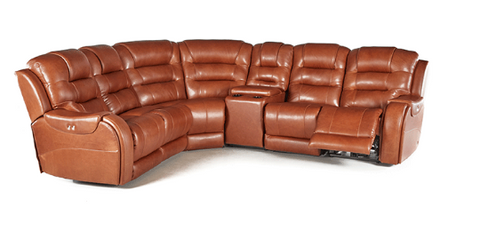 6 Piece 2 Action Rocco Corner Lounge Suite - FULL LEATHER ONLY