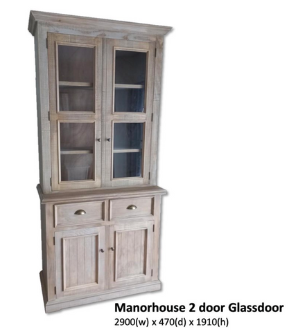 Manorhouse 2 Door glass Door Sideboard