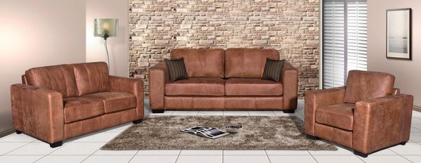 3 Piece Howick Lounge Suite - Full Leather Only – Danie Du Toit