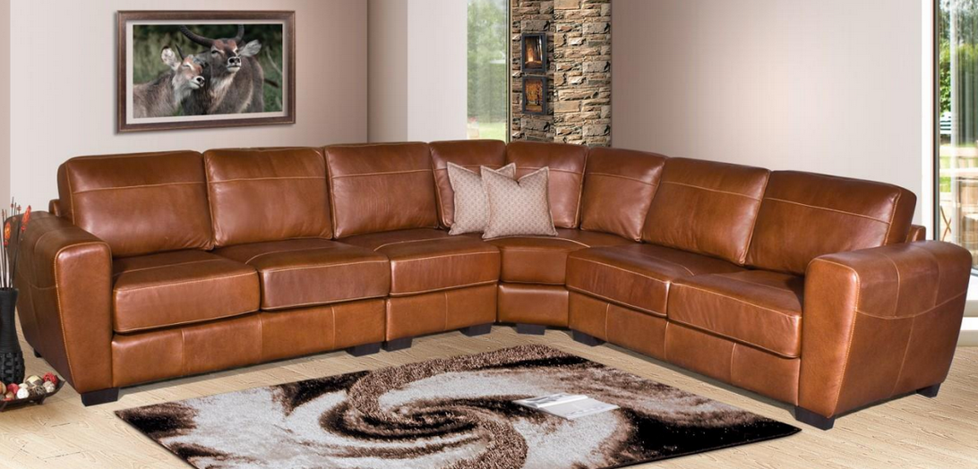 4 Piece Sabi Corner Lounge Suite - Full Leather Only
