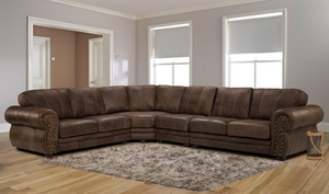4 Piece Livingston Corner Lounge Suite - Full Leather ONLY