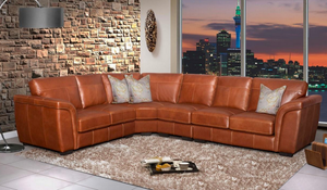 4 Piece Addo Corner Lounge Suite - Full Leather Only