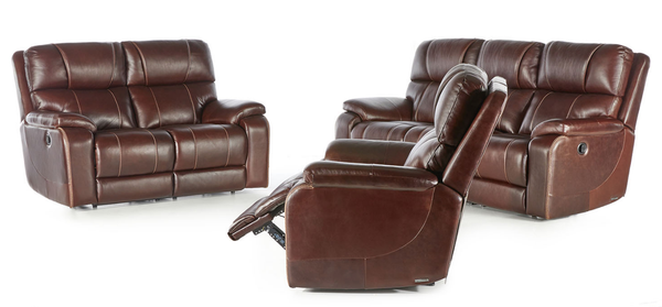 3 Piece 5 Action Stratton Lounge Suite - Full Leather ONLY