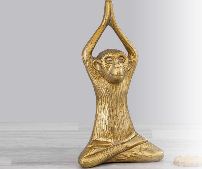 Monkey Yoga Sculpture
