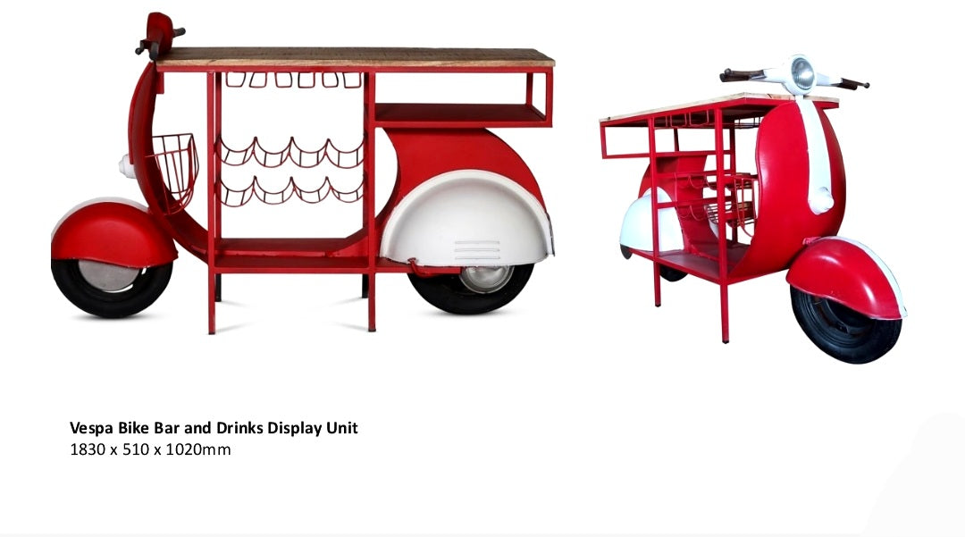 Vespa Bike Bar & Drinks Display Unit